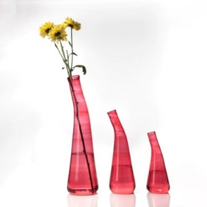 Glass Vase set of 3 , handmade glass vase set for home decoration , tall glass vase for flowers