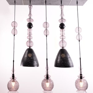 Modern chandelier, Modern glass chandelier ,  Metal chandelier , handmade ceiling chandelier, unique chandelier, blown glass lighting
