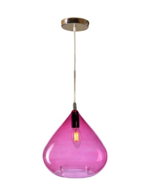 Purple glass ceiling deals light