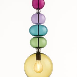 hanging lamp, Colorful Pendant Light – Multicolor Hanging Lamp for Kitchen island or living room light