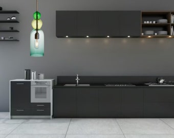Handgefertigte Glas Pendelleuchte, Moderne Küchen Beleuchtung