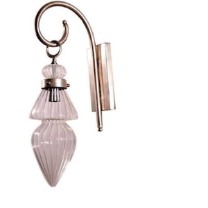 Ręcznie wykonana lampa ścienna z kloszem z przezroczystego dmuchanego szkła/oświetlenie szklane/oświetlenie z dmuchanego szkła Pyrex
