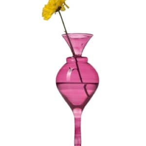glass vase for flowers , medium glass vase, simple glass vase, beautiful glass vase for home decoration , watermelon color glass vase