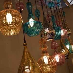 Modern Chandelier Glass Pendant Light, Ceiling Light, Simple Light Fixture, Kitchen Island Lighting, Creative Living Room Light