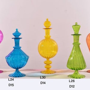 Blown Glass Decanter Set/  Handmade/Home decoration /Pyrex Handcrafted