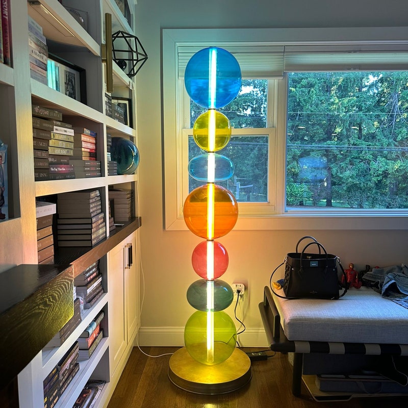 Glass Floor Lamp - Etsy