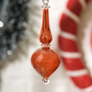 Christmas Glass Ornaments For Christmas Tree Decoration handmade- Glass art  Ribbed Hanging tree Adorable Christmas ornaments
