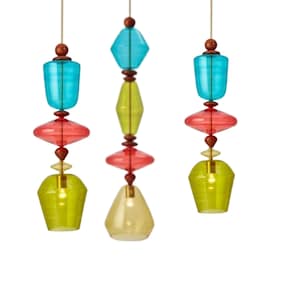 Glass Pendant light set of 3, hanging pendant lights, modern pendant lights for kitchen island, multicolor pendant lights, ceiling lights