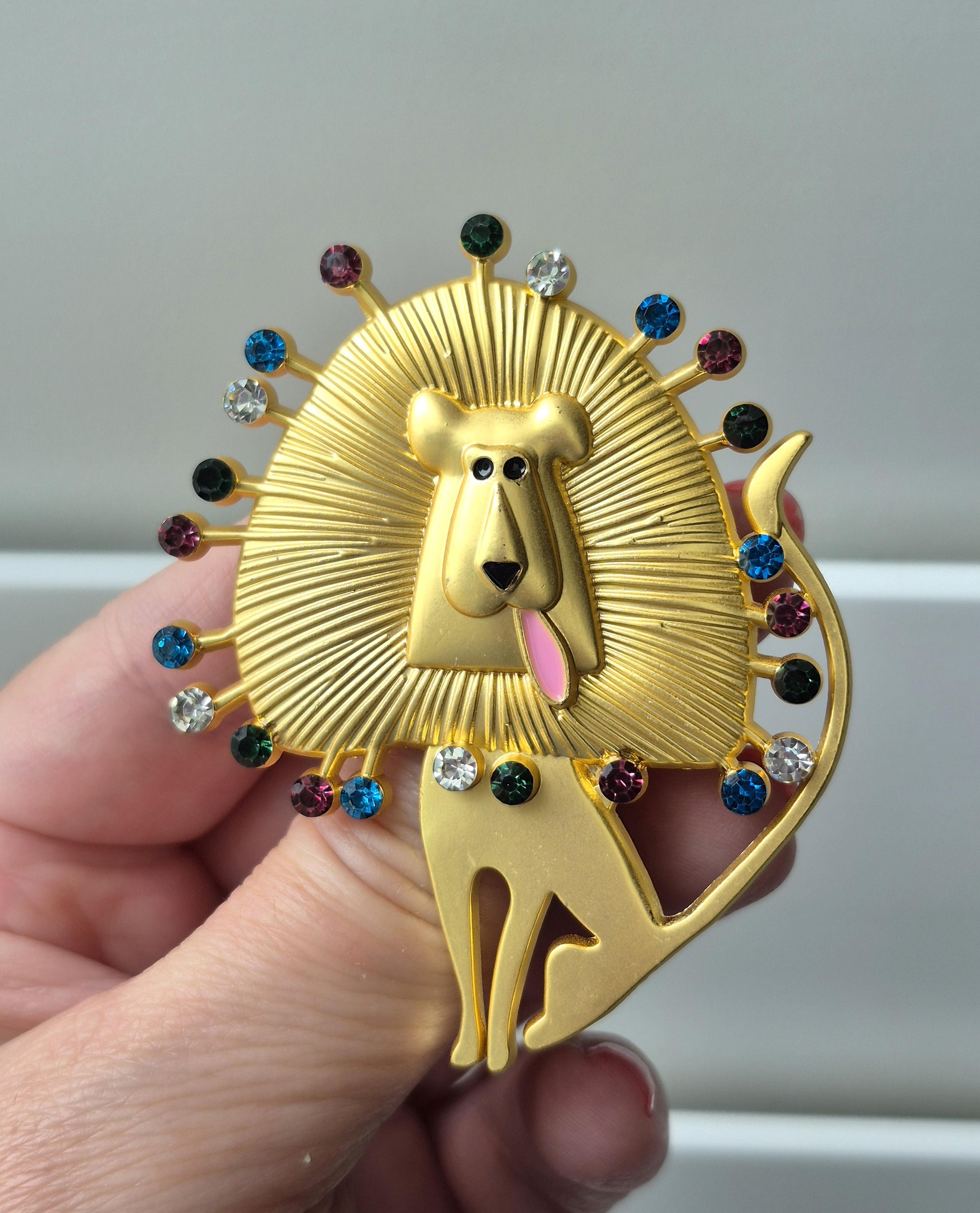 Lion Brooch - Etsy