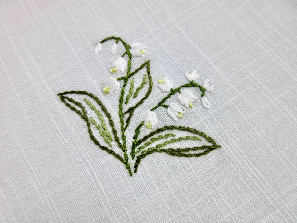 Vintage Hand Painted Russian Lily of the Valley Strawberries Flower Pin