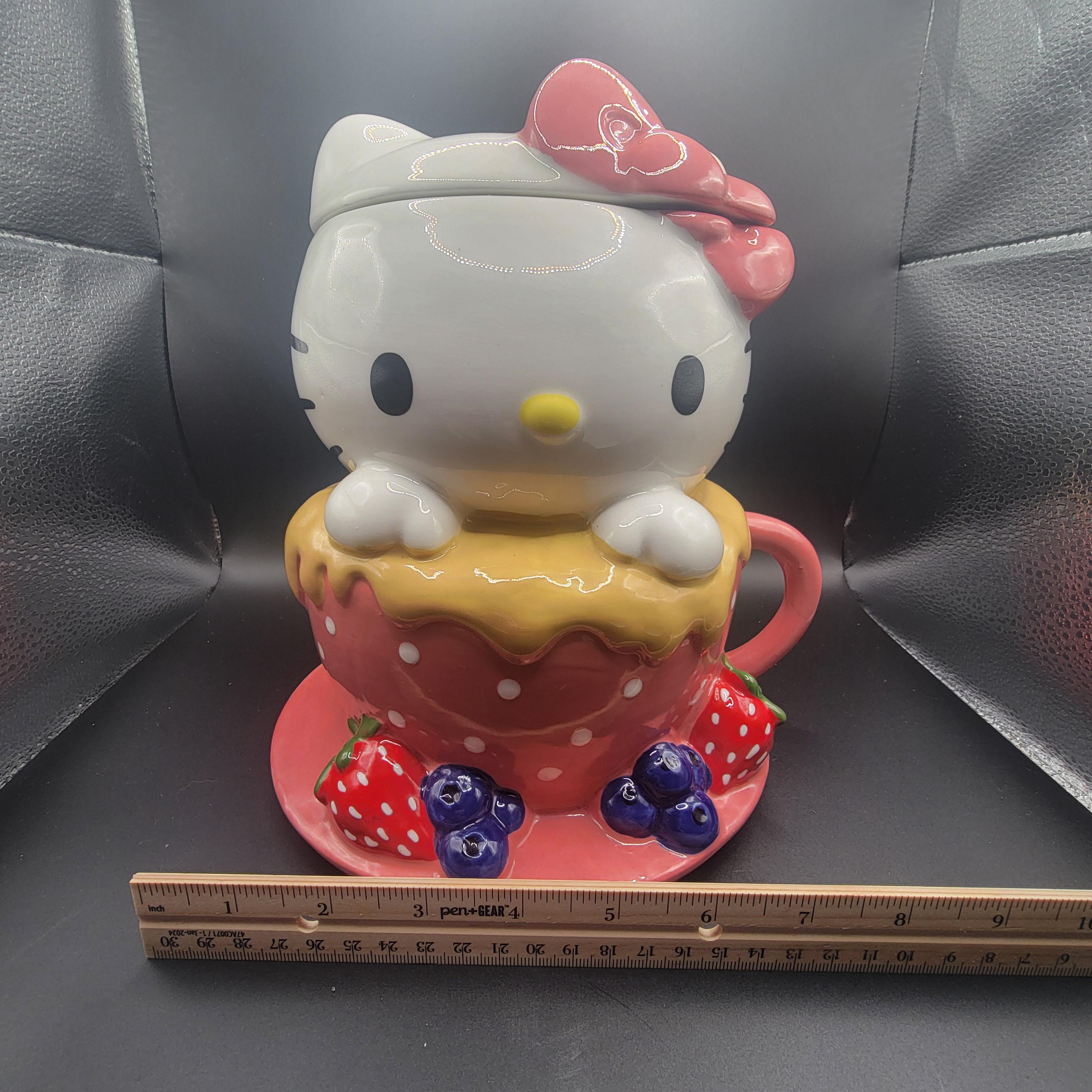 Hello Kitty Cookie Jar Teacup | Hello Kitty Ceramic Jar | Blue Sky