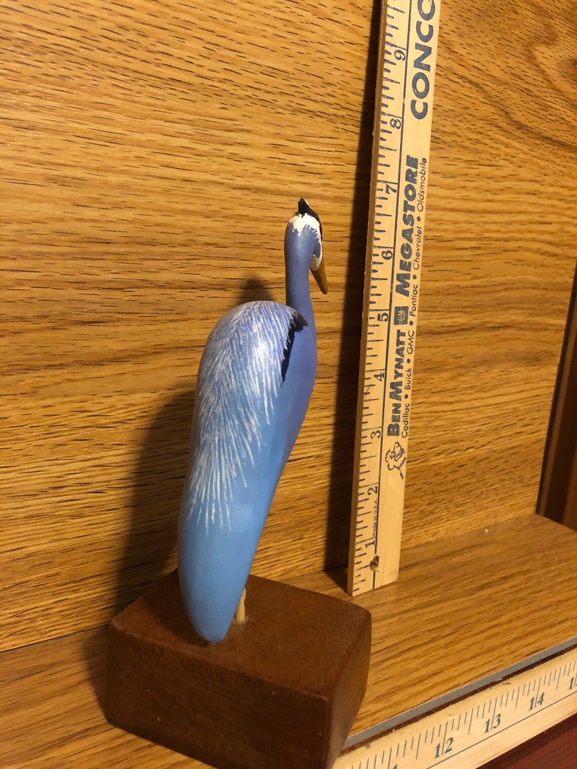 Mounted Miniature Blue Heron Decoy Etsy