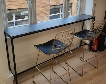 Handmade Industrial Style Breakfast Bar: Bespoke Cafe Counter Table