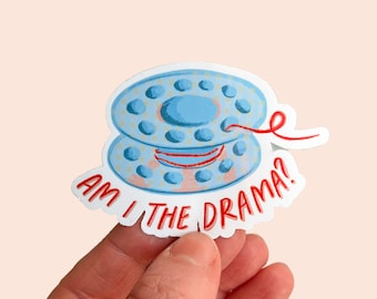 Am I The Drama Sticker, bobbin sticker, funny quilt sewing stickers, sewing machine sticker, sowing machine, crafter gift, gift for quilter