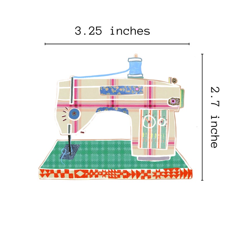 Sewing Machine Plug Sticker Retro Sewing Machine Sticker, Quilt Sewing Stickers, Vintage Sewing ...
