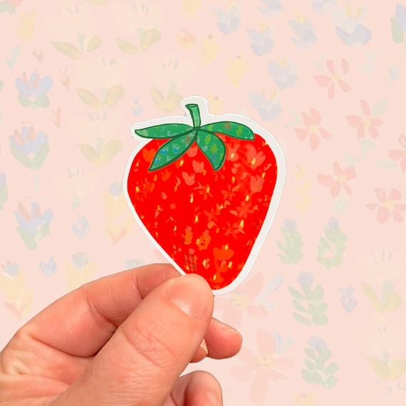 Strawberry Sticker - Cute strawberry stickers for water bottle, very berry sticker, have a sweet summer sticker, bujo stickers for summer