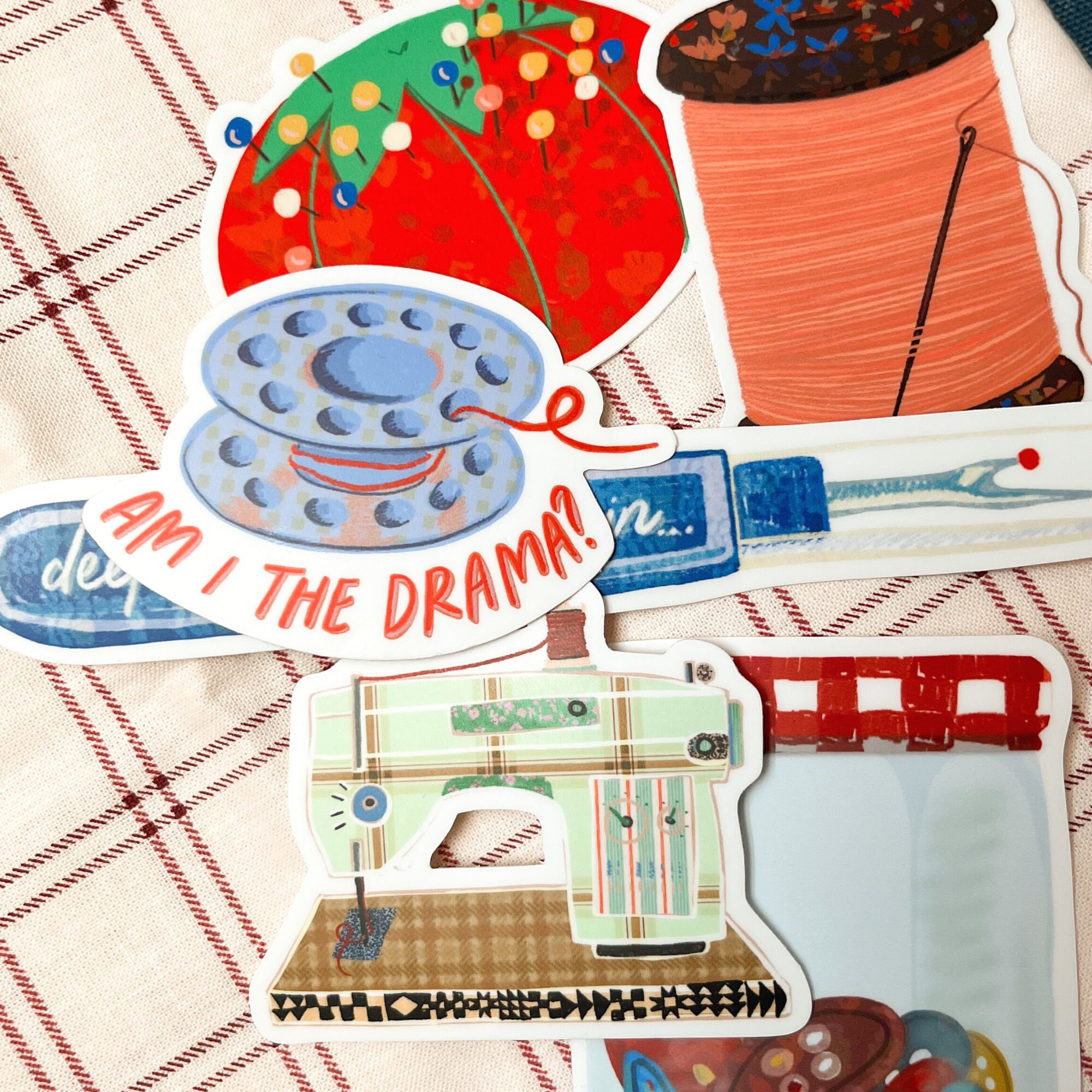 Am I the Drama Sticker, Bobbin Sticker, Funny Quilt Sewing Stickers ...