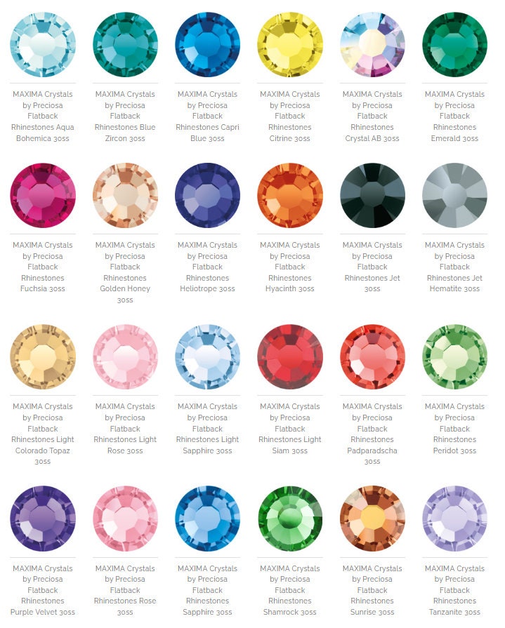 MAXIMA Crystals by Preciosa Flatback Rhinestones Crystal AB 10ss -  Rhinestones Unlimited