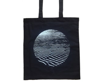 Organic Cotton Shopping Bag, Reusable Grocery Bag, Screen Printed Tote Bag