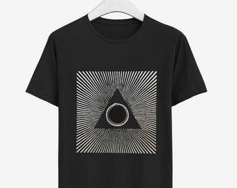 Psychedelic Occult T-Shirt, Screen Printed Graphic Tee, Organic Cotton