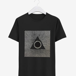 Psychedelisches Okkultes T-Shirt, Siebdruck-Grafik-T-Shirt, Bio-Baumwolle
