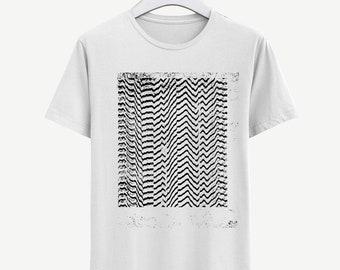 Glitch Shirt, Organic Cotton Graphic Tee, Hand Screen Printed, Abstract Design T-Shirt