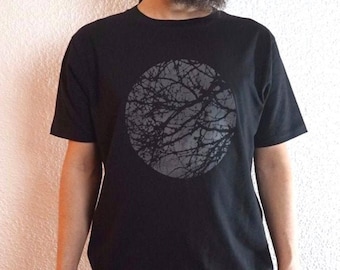 Minimalistic Tree Organic Cotton Graphic Tee, Screen Printed t-shirt