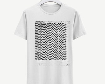 Imperfect Print Sale - Size L - Glitch Shirt, Screen Printed Graphic Tee, Organic Cotton, Abstract Design T-Shirt