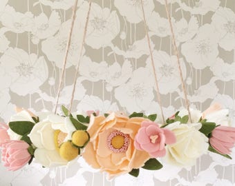Peach Felt Flower Mobile Flower Crib Mobile Baby Crib Mobile Nursery Decor Baby Shower Gift Baby Shower Decor Flower Decor Peonies Peach Felt Flower Mobile Flower Crib Mobile Baby Crib Mobile Nursery Decor Baby Shower Gift Baby Shower Decor Flower Decor Peonies