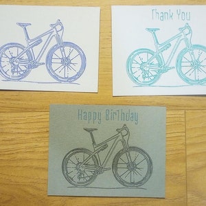Mountain Bike Birthday Card SVG – Blank Thank You Template for Cricut Digital Design