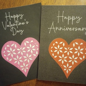 Cricut Heart Anniversary and Valentine&#39;s SVG Card Digital Template Cut files