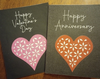 Cricut Heart Anniversary and Valentine's SVG Card Digital Template Cut files