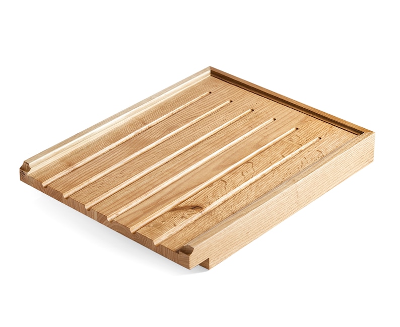 Large Wooden Draining Board For Belfast Butler Sink Wood Drainer Made From Solid Oak Wood image 7