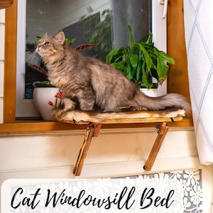 Large and Comfortable Cat Windowsill Hammock | Sunbathing Window Catio Bed Shelf for Indoor Cats