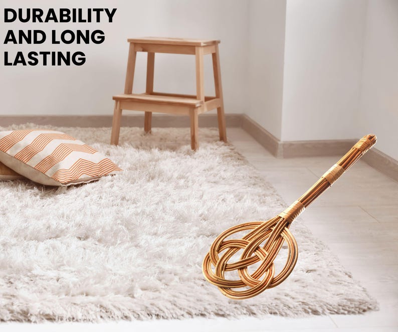 Handcrafted Rattan Carpet Beater – Durable Eco Cleaning Tool image 4