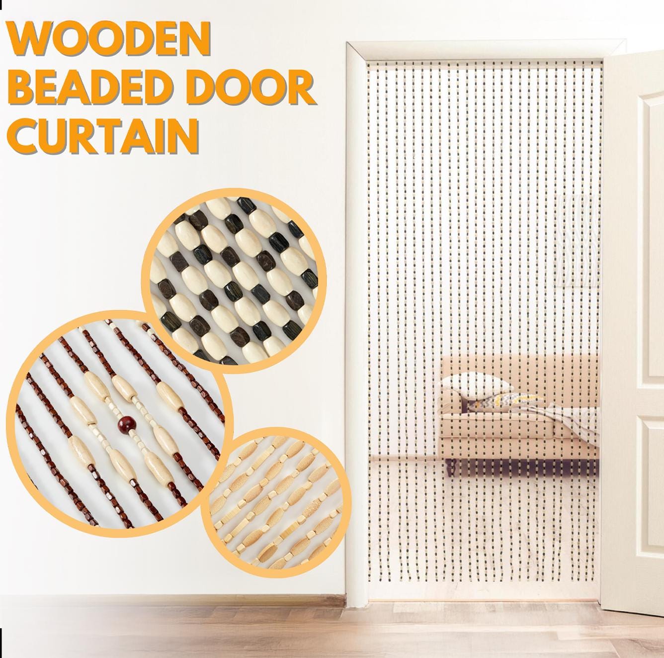 Curtain Patio Door Fly Beads EVIDECO French Home Goods Hanae