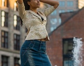 Vintage Cache Denim Midi Skirt Size 4