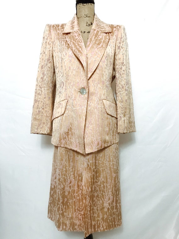 Vintage Christian Lacroix Satin Skirt Suit