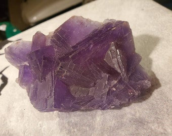 Purple Fluorite Specimen Cubic Fluorite Cluster Fluorite Crystal From Pakistan