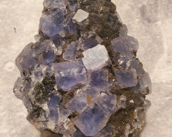 Blue Fluorite Specimen Cubic Fluorite Cluster Fluorite Crystal From Hunan, China