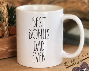 Stepdad Mug | Best Bonus Dad Ever |Stepfather Gifts | Stepdad Gifts | Best Mugs for Step Dads | From Stepson | From Stepdaughter