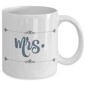 Mr and Mrs Mugs Farmhouse Decor Mug Farmhouse Style Coffee Mugs Engaged Wedding Gifts for Bride To Be 11oz Tea Cup Engagement image 2