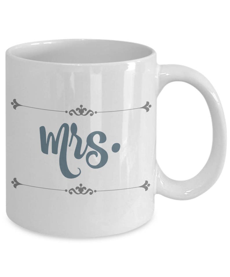 Mr and Mrs Mugs Farmhouse Decor Mug Farmhouse Style Coffee Mugs Engaged Wedding Gifts for Bride To Be 11oz Tea Cup Engagement image 2