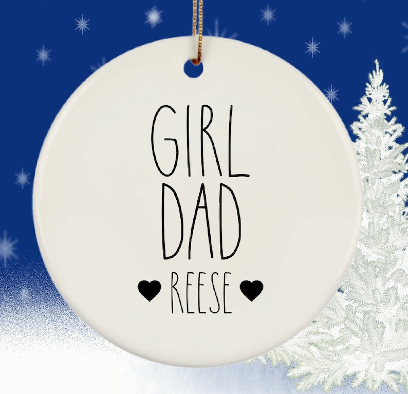 Girl Dad Christmas Ornament Girl Dad Gift Personalized Etsy.de
