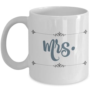 Mr and Mrs Mugs Farmhouse Decor Mug Farmhouse Style Coffee Mugs Engaged Wedding Gifts for Bride To Be 11oz Tea Cup Engagement image 1