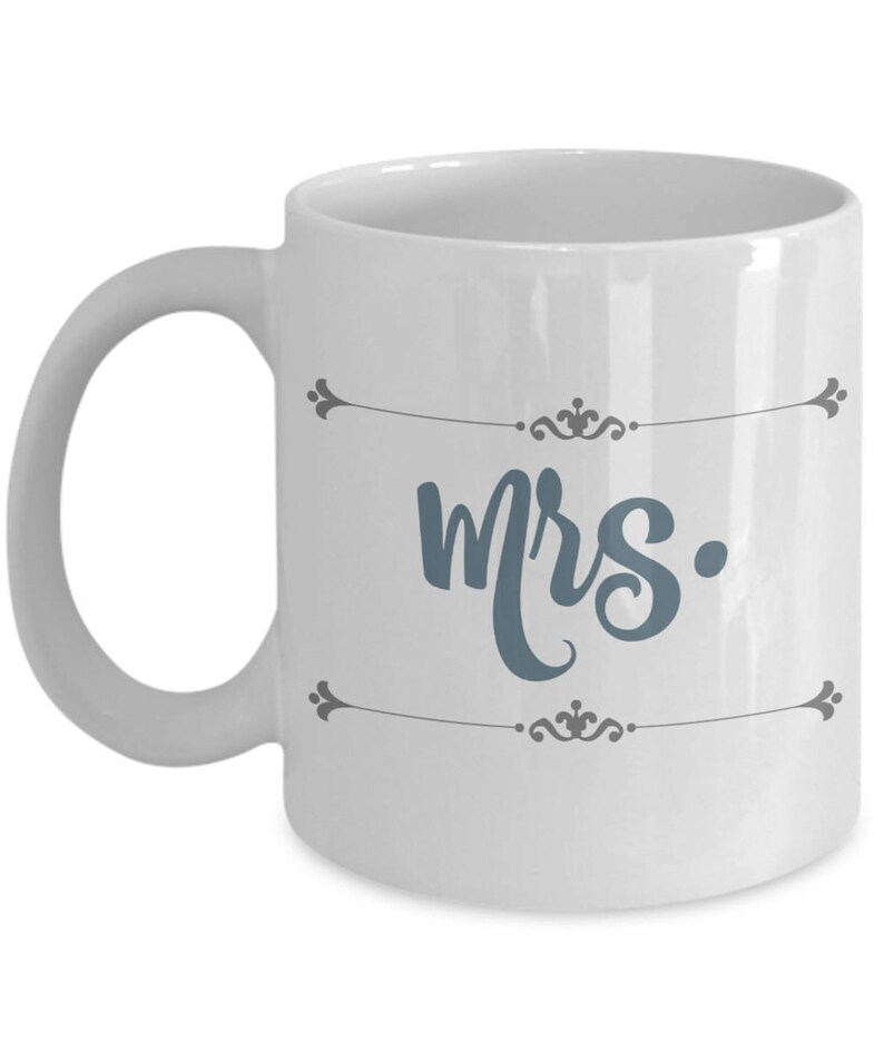 Mr and Mrs Mugs Farmhouse Decor Mug Farmhouse Style Coffee Mugs Engaged Wedding Gifts for Bride To Be 11oz Tea Cup Engagement image 1