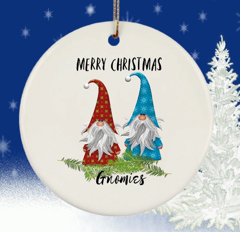 Gnome Gift Welcome to Our Gnome Christmas Ornament Office Party Gift Cute Gnome Accent for Your Christmas Tree With Gift Box