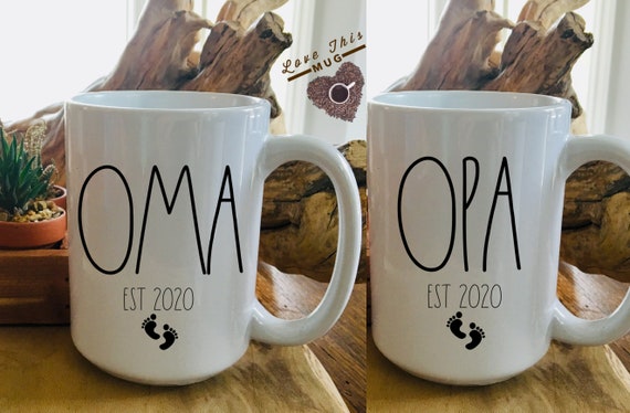Oma And Opa Mug Set Pregnancy Announcement Oma Est 2020 Opa Est 2020 Oma And Opa Mug Set Pregnancy Announcement Oma Est 2020 Opa Est 2020