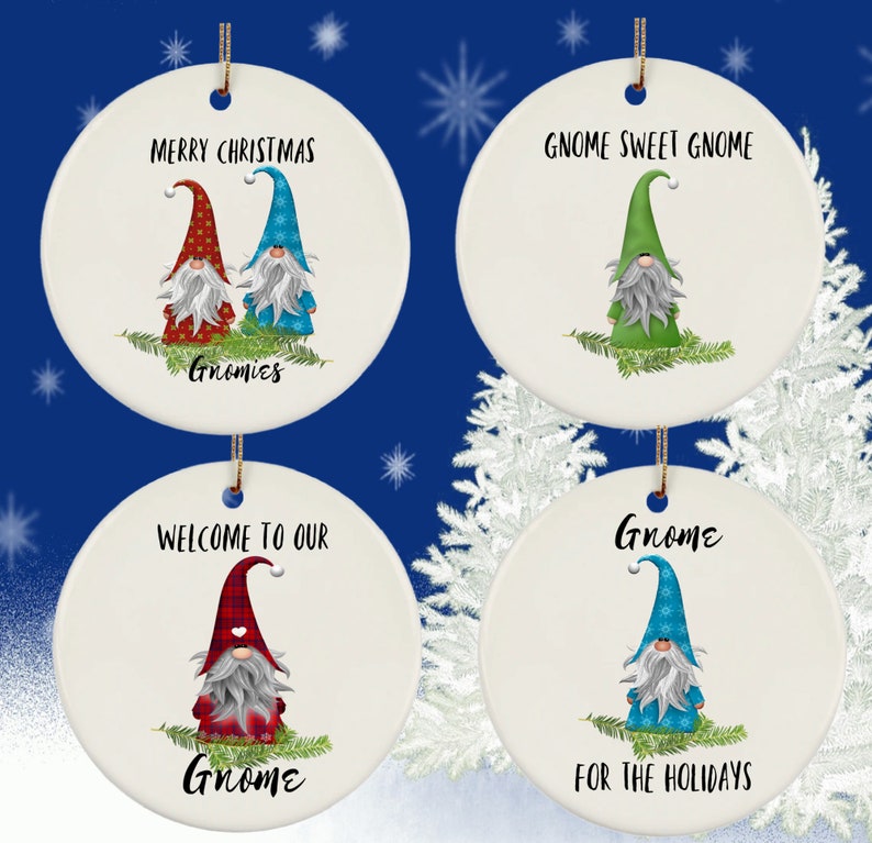 Gnome Gift Welcome to Our Gnome Christmas Ornament Office Party Gift Cute Gnome Accent for Your Christmas Tree With Gift Box