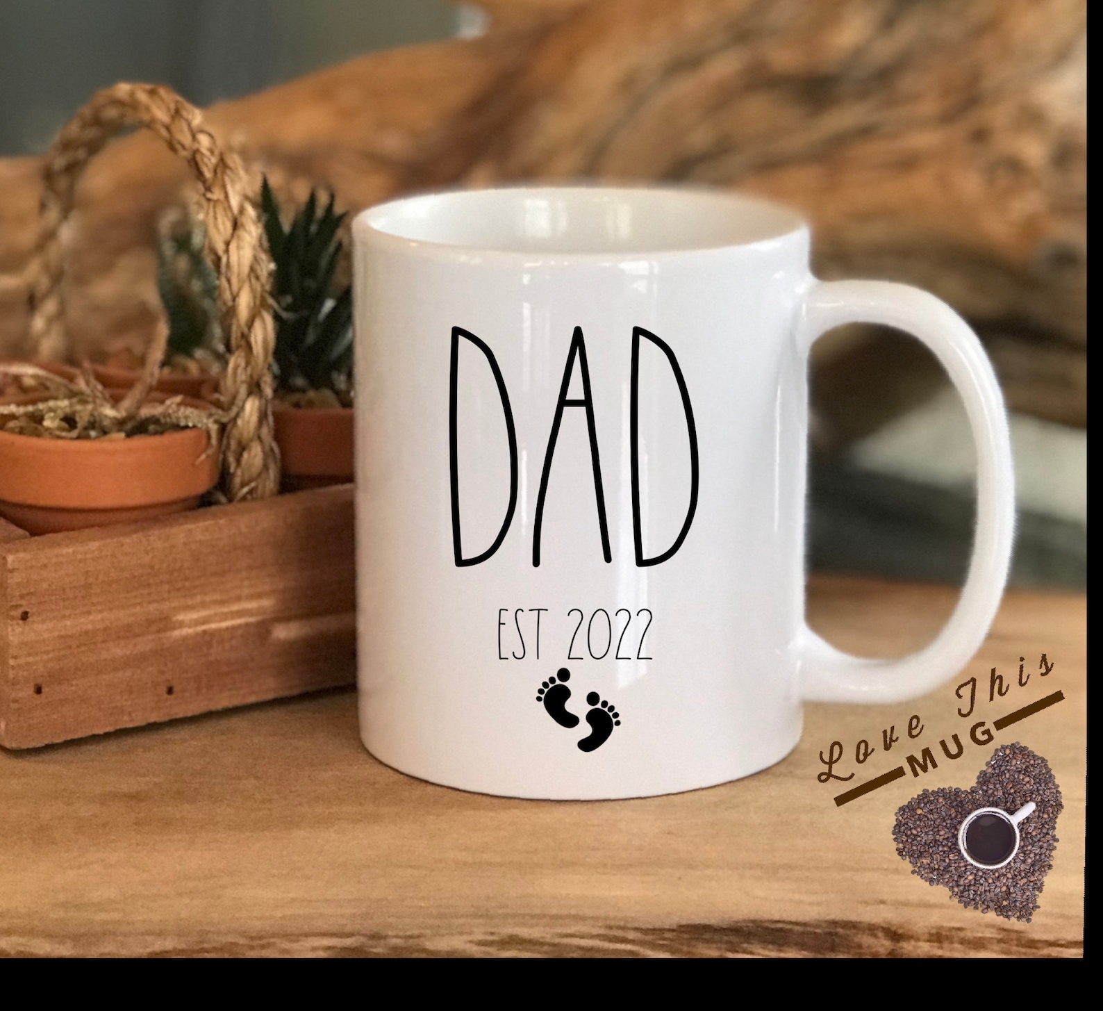 2022 Christmas Gift Guide For Dad Dad Est 2022 Mug Dad Established 2022 Skinny Font Mug Etsy